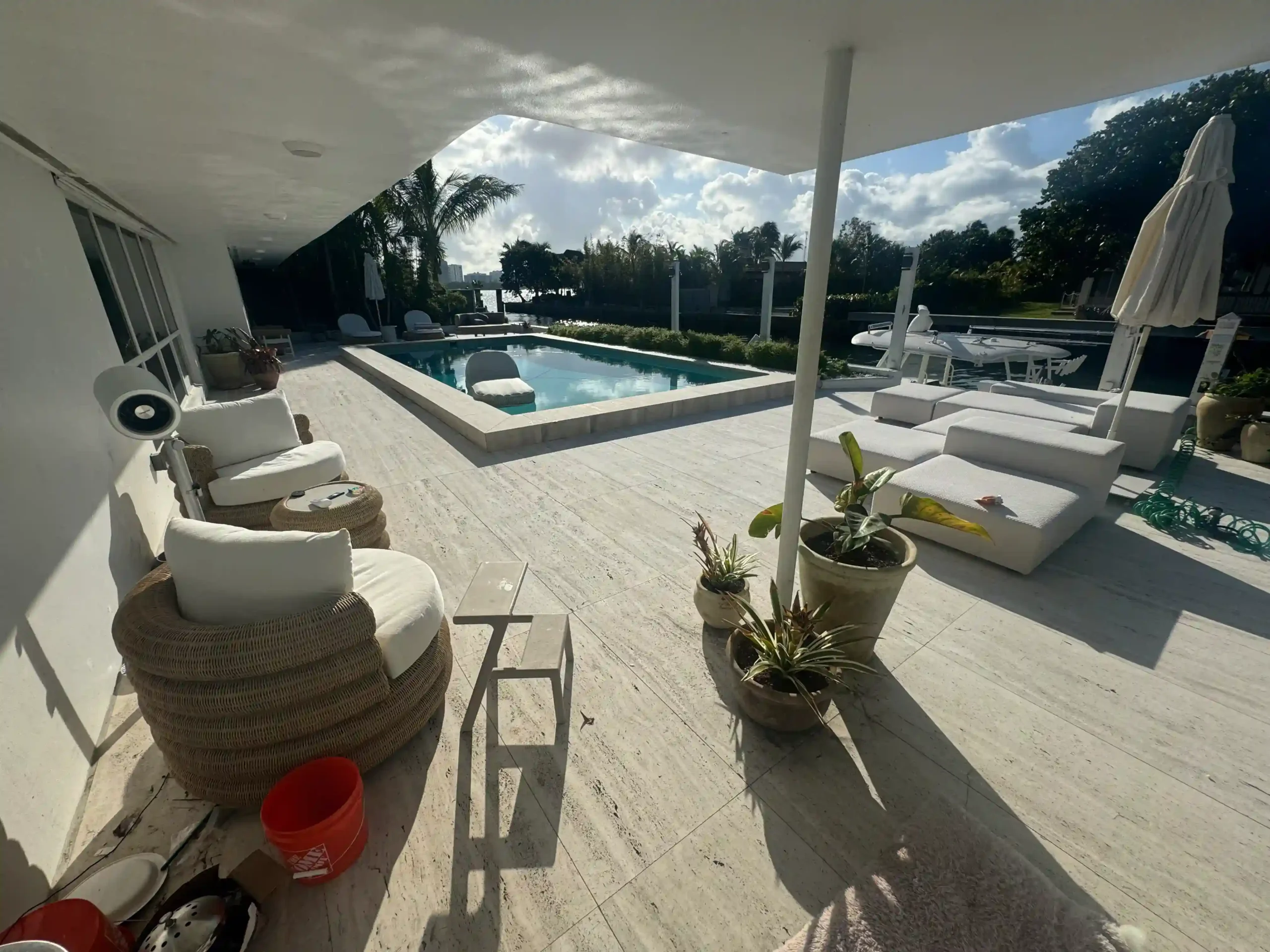 After-32x43 custom marble pool deck.
